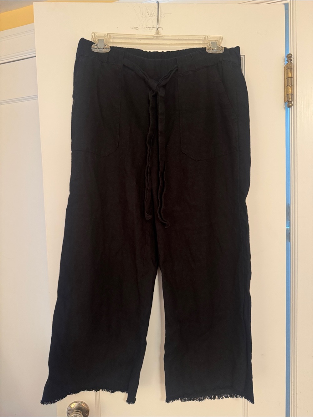 Caslon Black Drawstring Linen-Blend pants